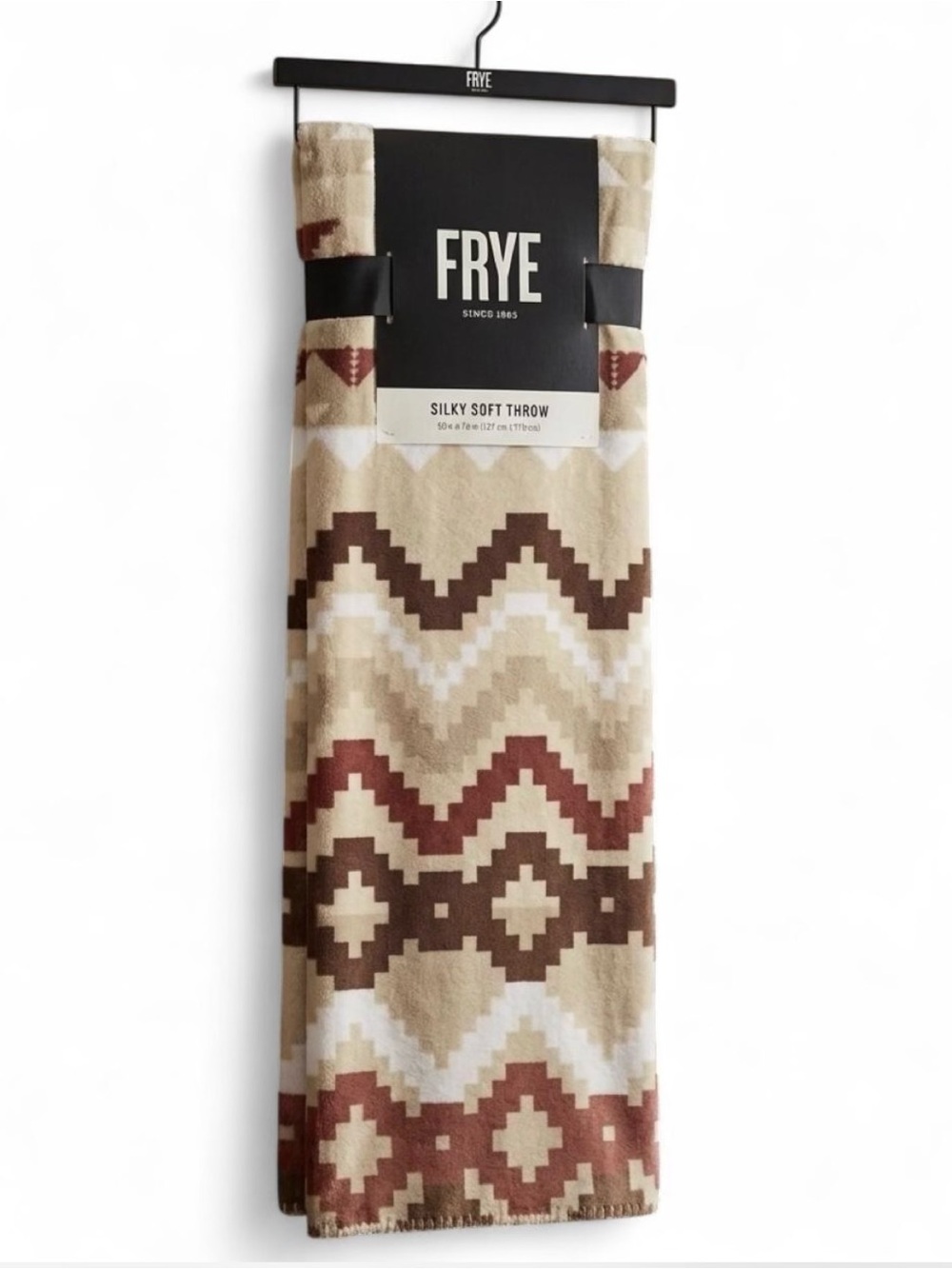 FRYE Silky Soft Throw Blanket Southwestern Boho Earthy Rustic Cabin Cozy NWT